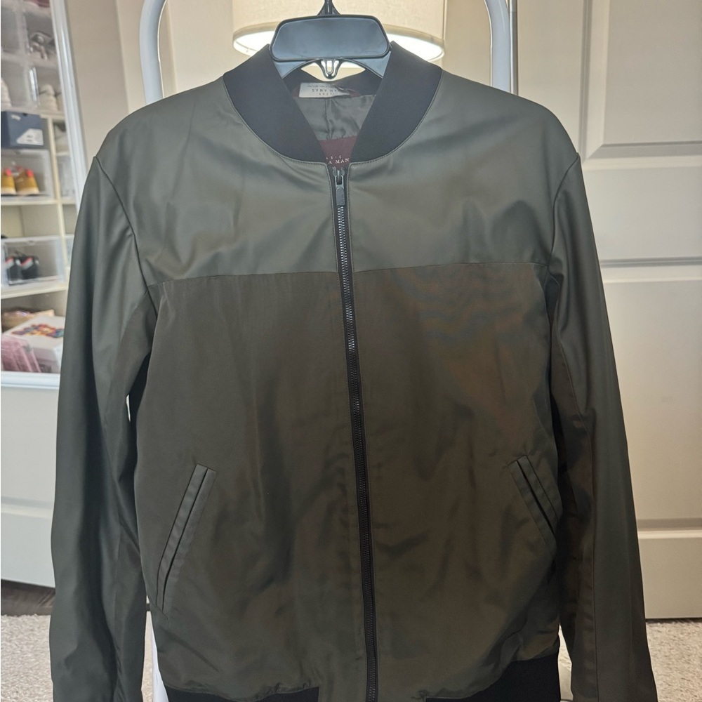 Zara Men's Khaki Bomber Jacket